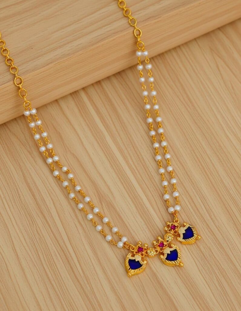 biue palakka with pearl