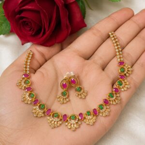 pink necklece