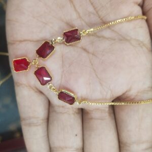 meroon plated necklece