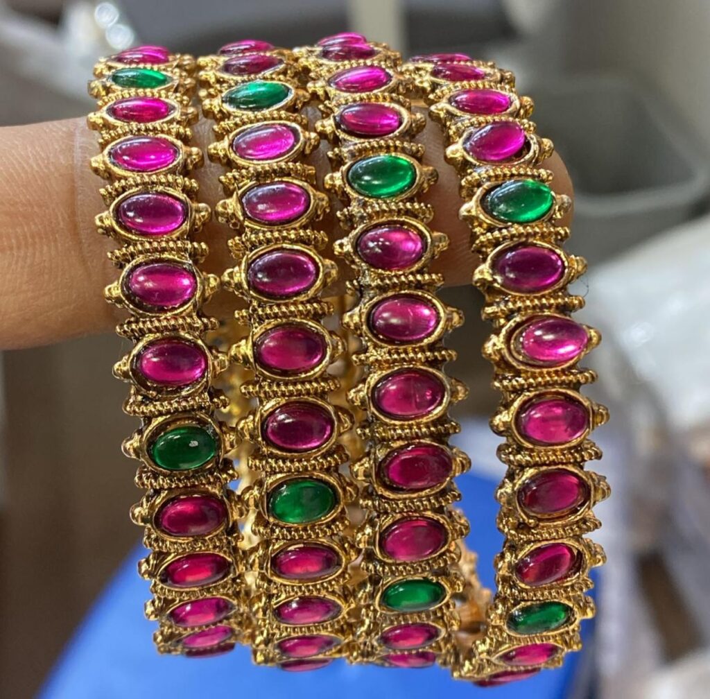pink and green bangle